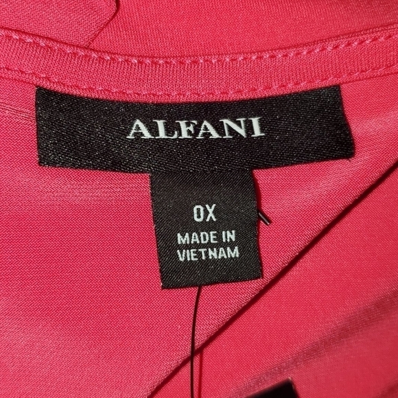 NEW ALFANI PLUS SIZE 0X HOT PINK TOP SUMMER BLOUSE ๐ - Picture 7 of 9